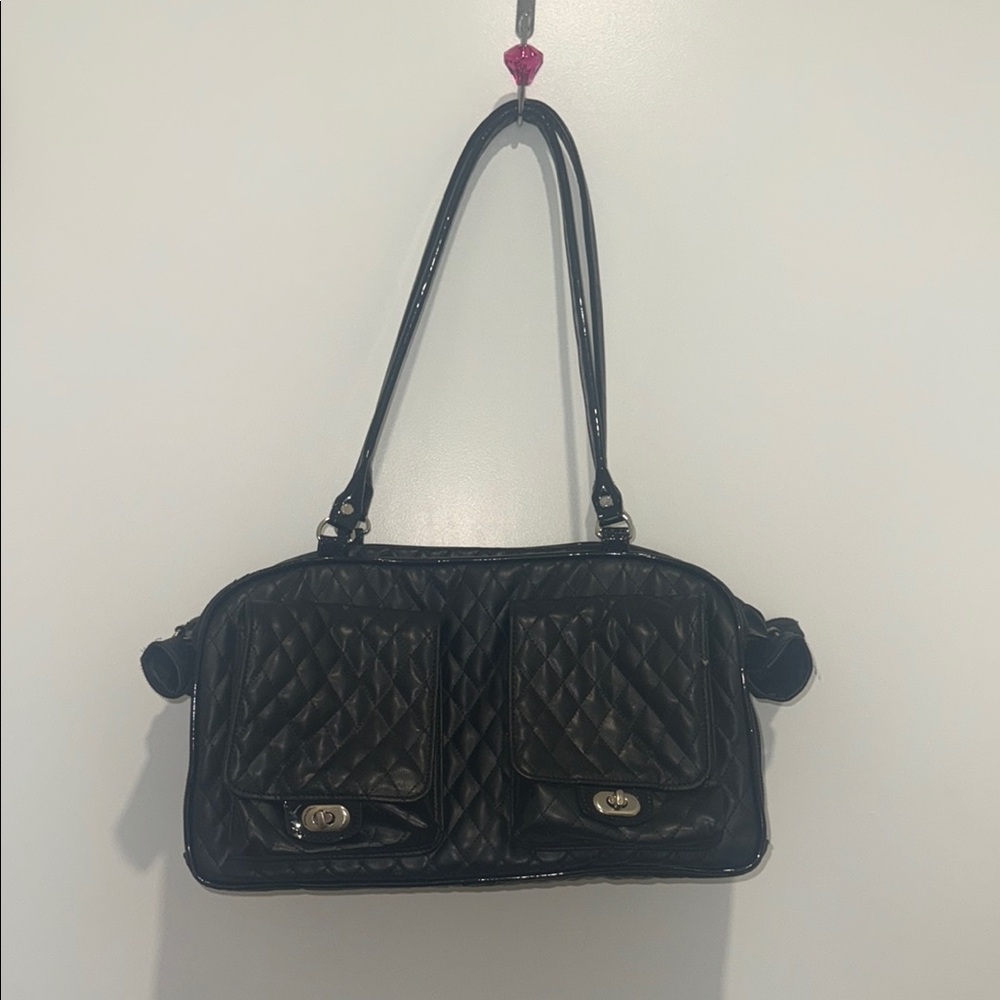 Quilted Black Dog Bag Carrier